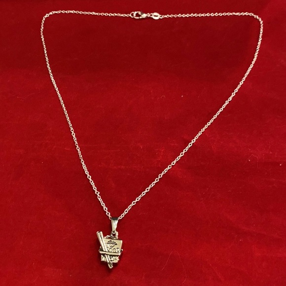 Chinese Food Take Out Necklace To Go Chopsticks May Be Personalized - Picture 2 of 11